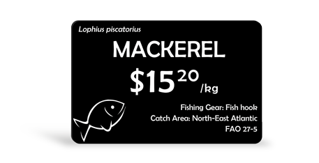 Price Tag Mackeral Fish